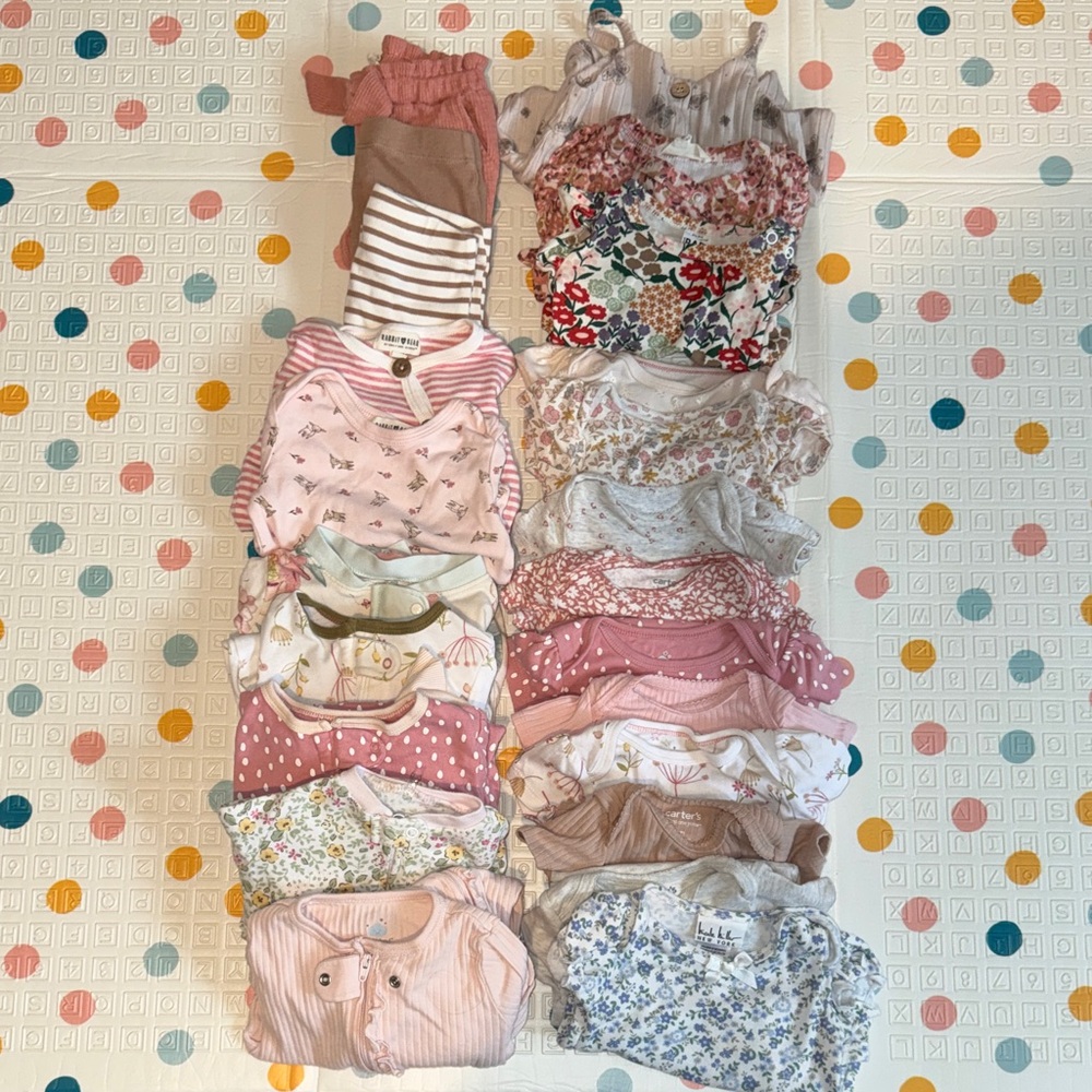 Baby Girl Clothing Lot - Floral & Pink Mix